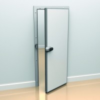 Porte pivotante aluminium-tôle laquée